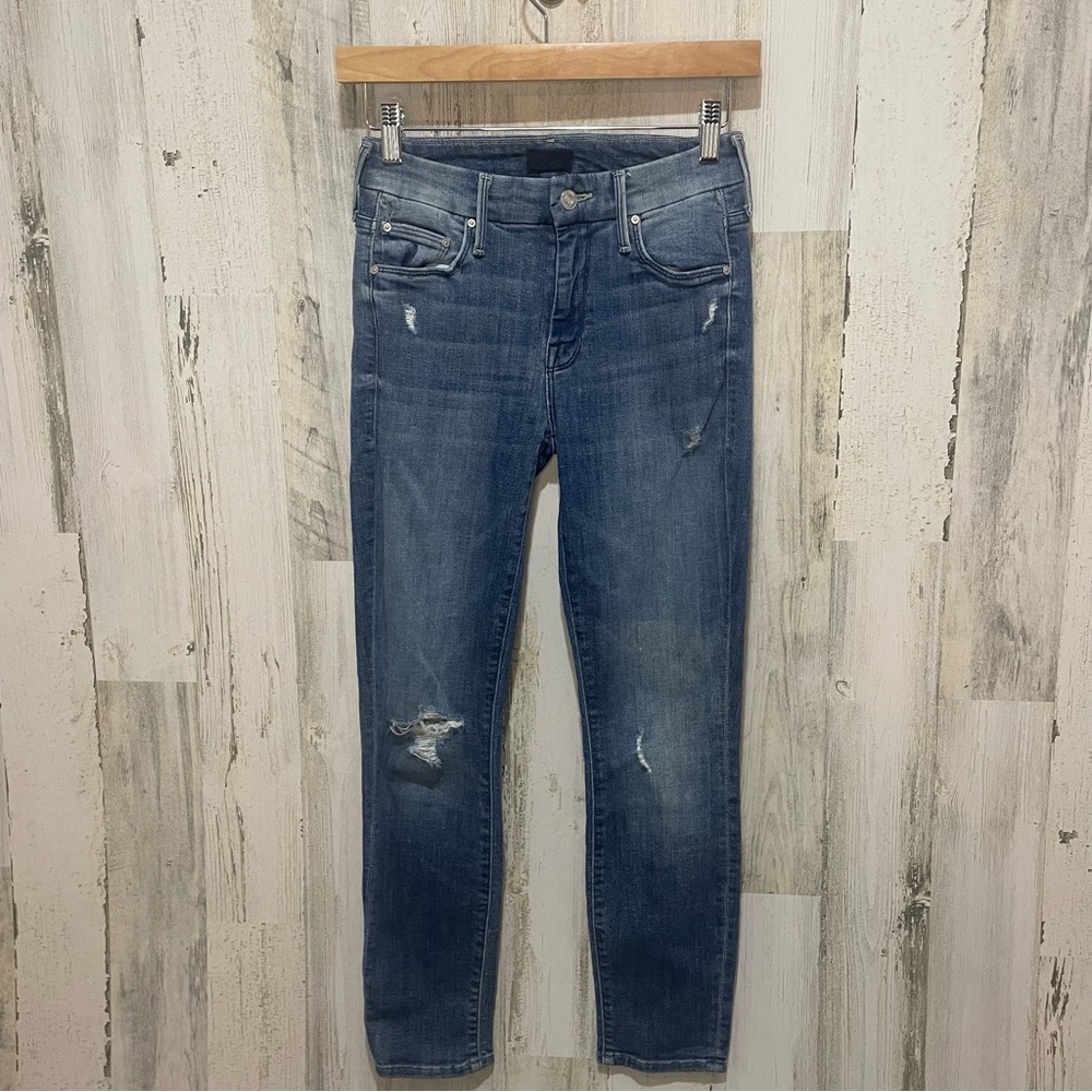 Mother The Looker Crop- Gypsy Medium Wash Skinny Mid Rise Jeans‎ size 24